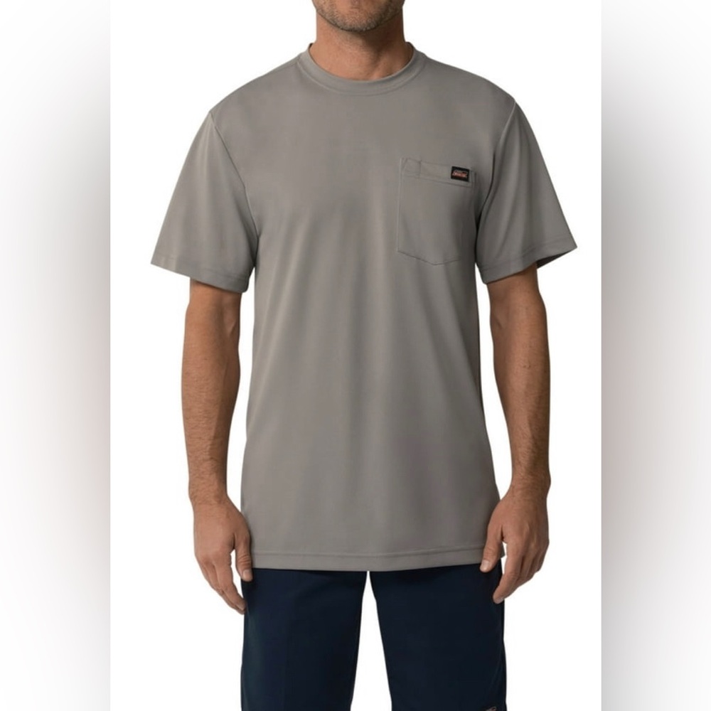 DICKIES Mens Short Sleeve Work Shirt Size 2XLT Moisture Wicking Polyester New
